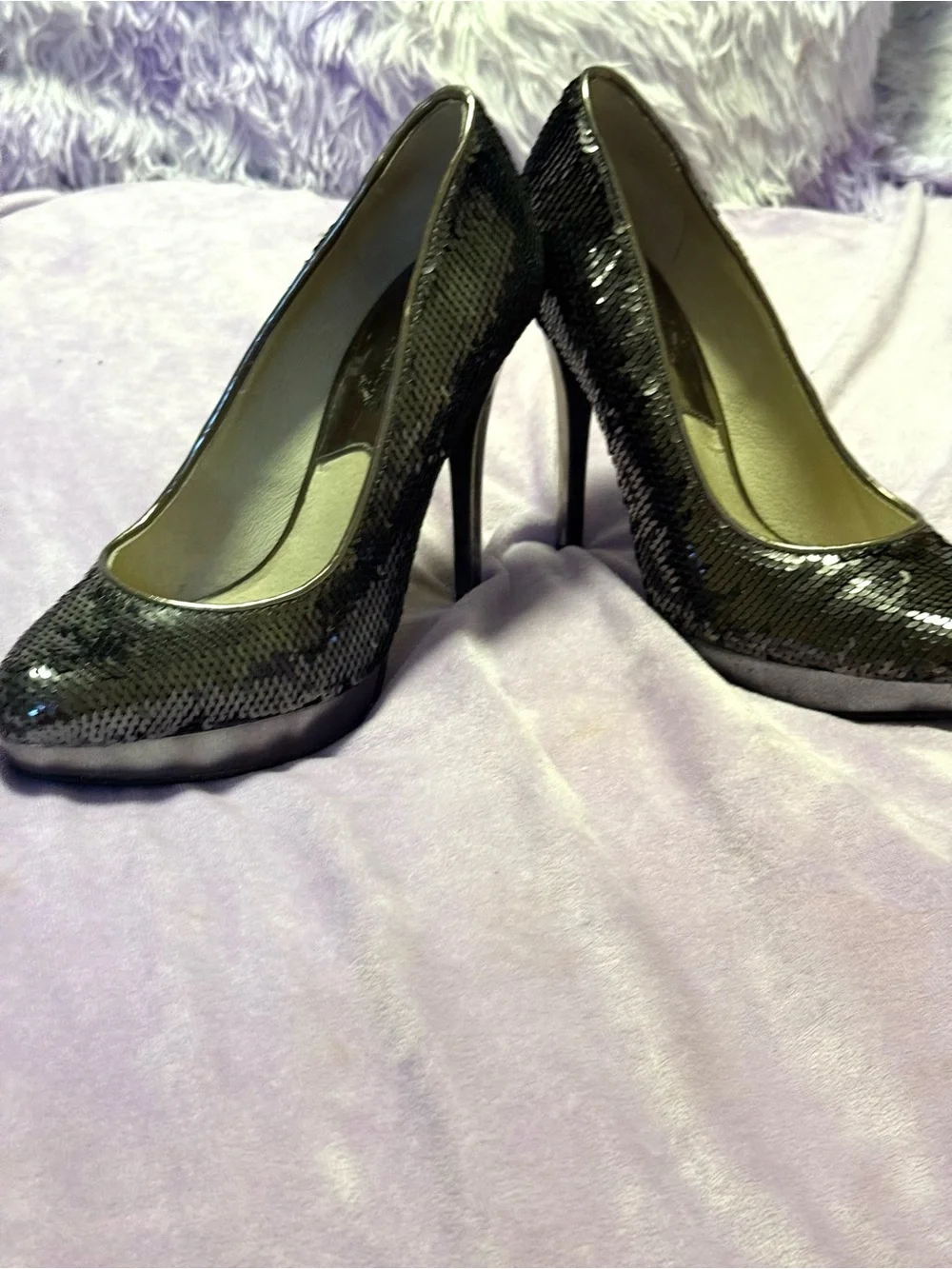 Michael Kors Black Sequin Stiletto Pumps